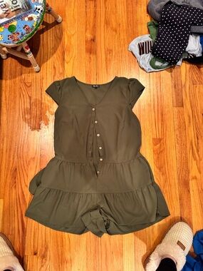 Lily Rose Olive Green Top with Branded Neck Tag